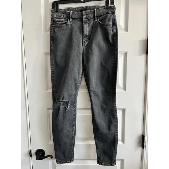 Mother Denim - MOTHER Jeans High Waisted Looker - Sexy Just Walked Into Town Sz 29 Faded Blk Wm